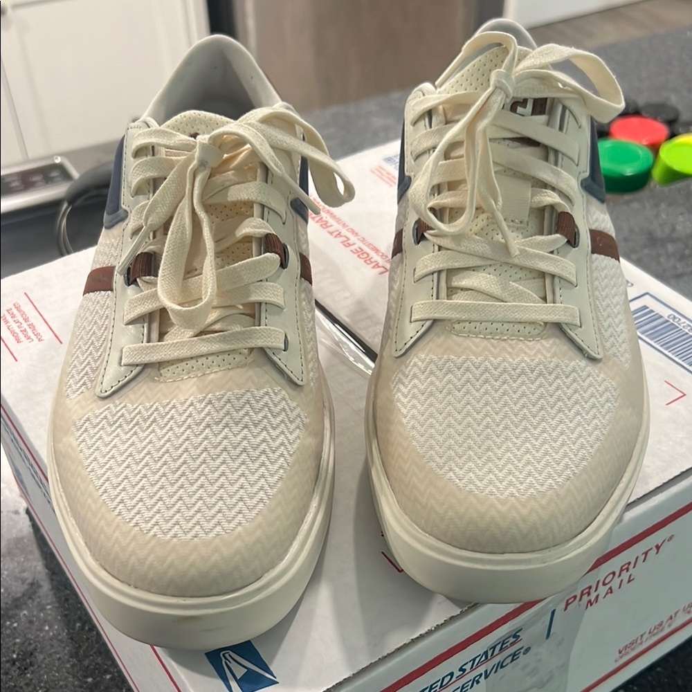 Cole Haan Cream Sneakers with Breathable Fabric and Cushioned Sole